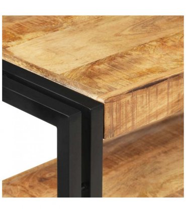 vidaXL Console Table 90x30x75 cm Rough Mango Wood