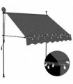 vidaXL Manual Retractable Awning with LED 200 cm Anthracite