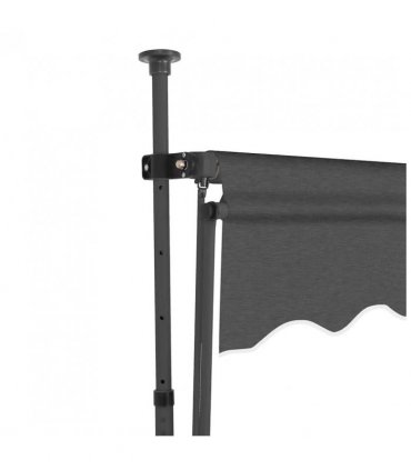 vidaXL Manual Retractable Awning with LED 200 cm Anthracite