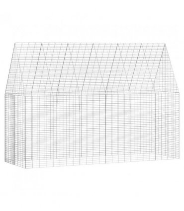 vidaXL Rabbit Cage Silver 300 x 100 x 210 cm Galvanised Steel