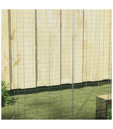 vidaXL Rabbit Cage Silver 300 x 100 x 210 cm Galvanised Steel