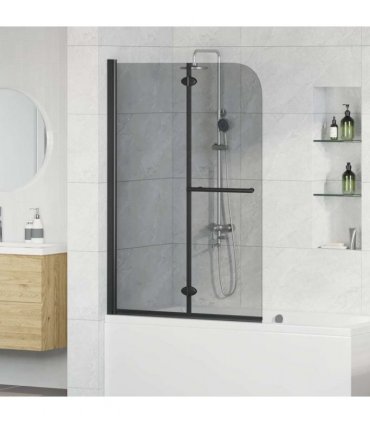 vidaXL Shower Enclosure Black 120 x 140 cm ESG Glass and Aluminium