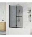 vidaXL Shower Enclosure Black 120 x 140 cm ESG Glass and Aluminium