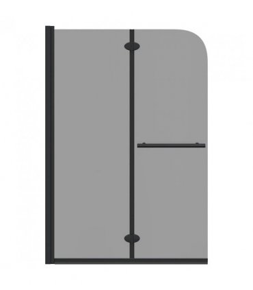 vidaXL Shower Enclosure Black 120 x 140 cm ESG Glass and Aluminium