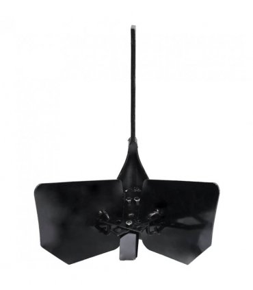 vidaXL Tiller Plough Attachment Black Metal