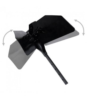 vidaXL Tiller Plough Attachment Black Metal
