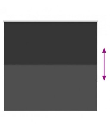vidaXL Roller Blind Blackout Black 150x130 cm Fabric Width 146.6 cm Polyester