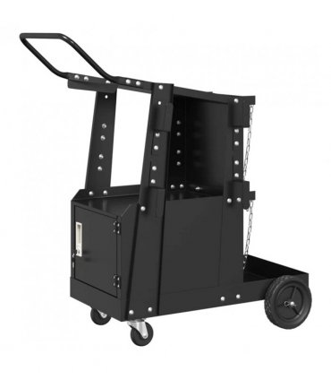 vidaXL Welding Trolley Black 91 x 47 x 96 cm Steel