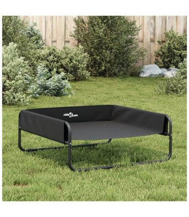 vidaXL Elevated Dog Bed Anthracite Oxford Fabric and Steel