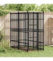 vidaXL Outdoor Dog Kennel Steel 1.84 m²