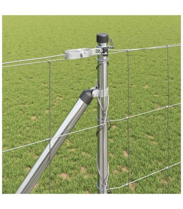vidaXL Welded Wire Fence with Spikes 25 x 1.2 m Galvanised Steel Mesh