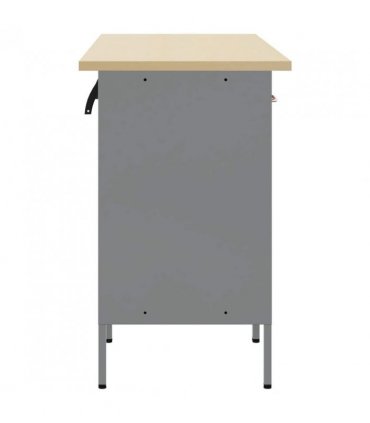 vidaXL Work Cabinet with Drawer 3 pcs Red and Grey 150 x 55 x 85 cm