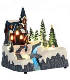 vidaXL Christmas Village Decoration Multicolour 20.5 x 17 x 21 cm
