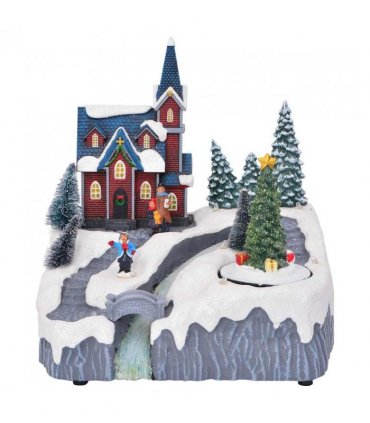 vidaXL Christmas Village Decoration Multicolour 20.5 x 17 x 21 cm