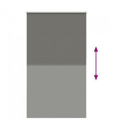 vidaXL Roller Blind Blackout Grey 120x230 cm Fabric Width 116.6 cm Polyester