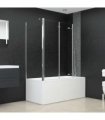 vidaXL Bath Enclosure 120x69x130 cm Tempered Glass Transparent