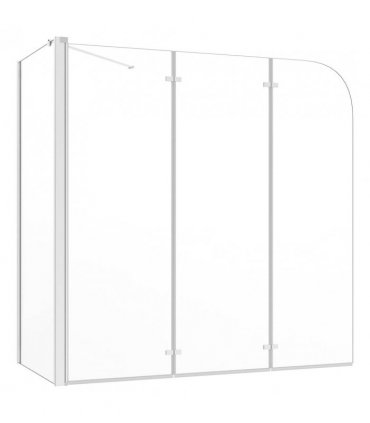 vidaXL Bath Enclosure 120x69x130 cm Tempered Glass Transparent