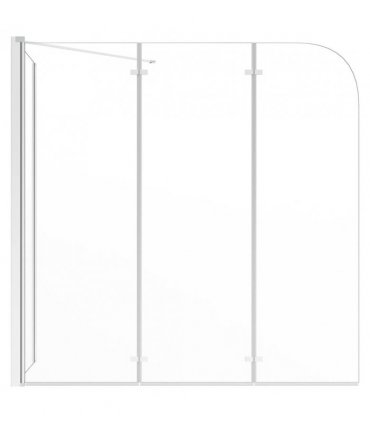 vidaXL Bath Enclosure 120x69x130 cm Tempered Glass Transparent