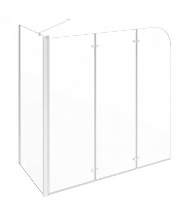 vidaXL Bath Enclosure 120x69x130 cm Tempered Glass Transparent