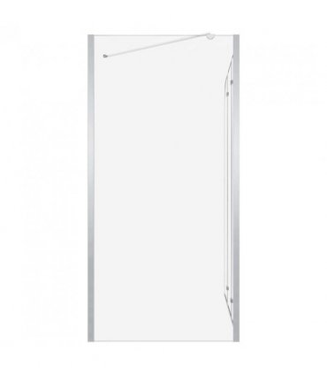 vidaXL Bath Enclosure 120x69x130 cm Tempered Glass Transparent