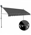 vidaXL Manual Retractable Awning with LED 350 cm Anthracite