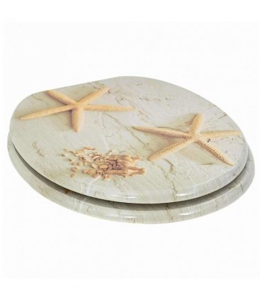 vidaXL Soft-Close Toilet Seat Yellow and White 44 x 38 cm MDF board