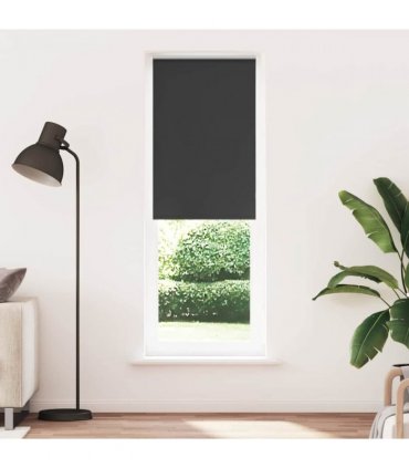 vidaXL Roller Blind Blackout Black 75x230 cm Fabric Width 70.7 cm Polyester