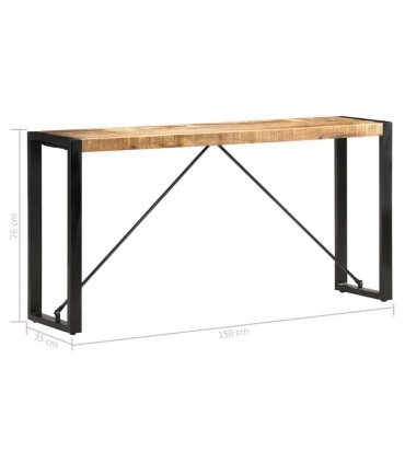 vidaXL Console Table 150x35x76 cm Solid Mango Wood