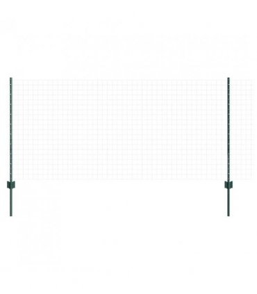 vidaXL Fence Post 22 pcs Green 140 cm Steel