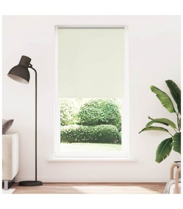 vidaXL Roller Blind Blackout Off White 90x210 cm Fabric Width 85.7 cm Polyester