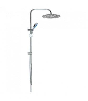 vidaXL Dual Head Shower Set with Hand Shower Stainless Steel