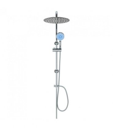 vidaXL Dual Head Shower Set with Hand Shower Stainless Steel