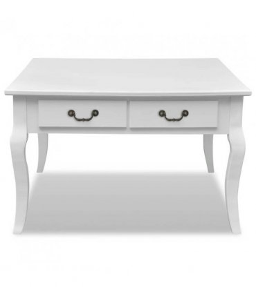 vidaXL vidaXL Coffee Table with 4 Drawers White