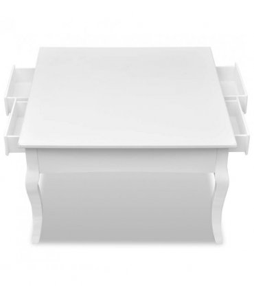 vidaXL vidaXL Coffee Table with 4 Drawers White
