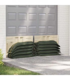 vidaXL Sandbags 25 pcs Dark Green 120 x 27 cm HDPE