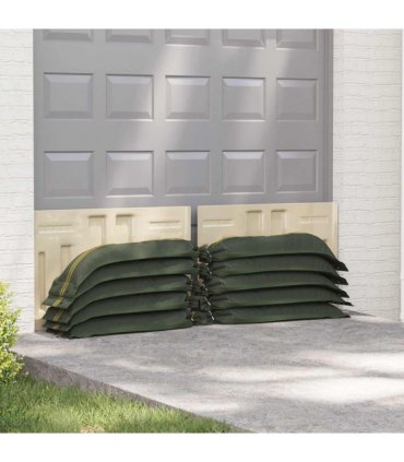 vidaXL Sandbags 25 pcs Dark Green 120 x 27 cm HDPE