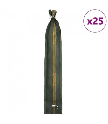 vidaXL Sandbags 25 pcs Dark Green 120 x 27 cm HDPE