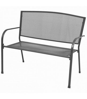 vidaXL Garden Bench | Anthracite | E-coated powder-coated steel | Medium