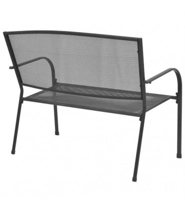 vidaXL Garden Bench | Anthracite | E-coated powder-coated steel | Medium