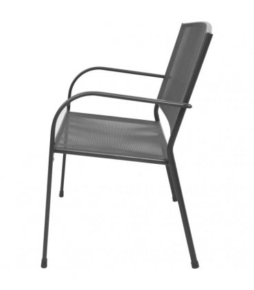 vidaXL Garden Bench | Anthracite | E-coated powder-coated steel | Medium