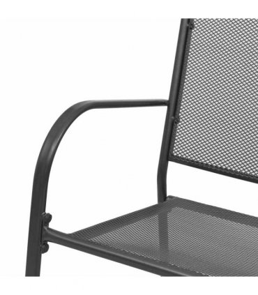 vidaXL Garden Bench | Anthracite | E-coated powder-coated steel | Medium