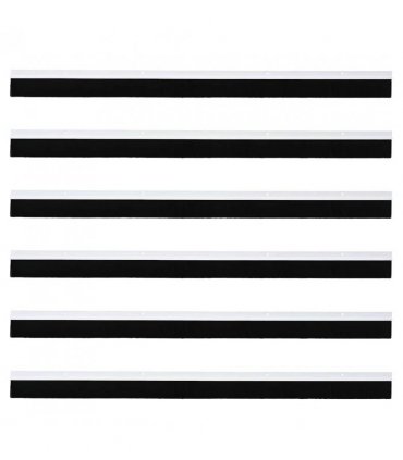 vidaXL Screw-on Door Brush Seals 6 pcs White 100 cm Aluminium Alloy