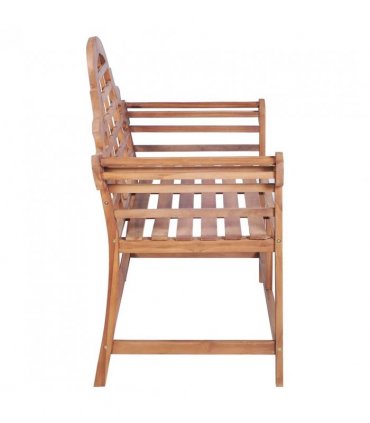 vidaXL Garden Bench 127x58.5x92.5 cm Solid Wood Teak