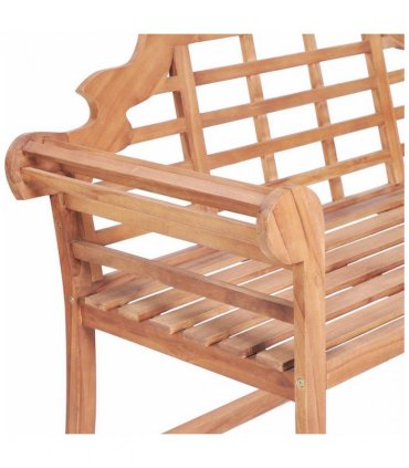 vidaXL Garden Bench 127x58.5x92.5 cm Solid Wood Teak