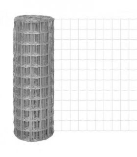 vidaXL Euro Fence Steel 25x1.2 m Grey