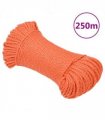 vidaXL Work Rope Orange 6 mm 250 m Polypropylene