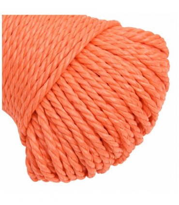vidaXL Work Rope Orange 6 mm 250 m Polypropylene