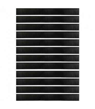 vidaXL Self-adhesive Door Brush Seals 12 pcs Black 100 cm