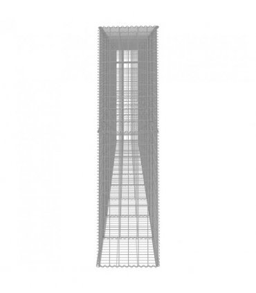 vidaXL Gabion Wall with Cover Galvanised Steel 600x50x200 cm