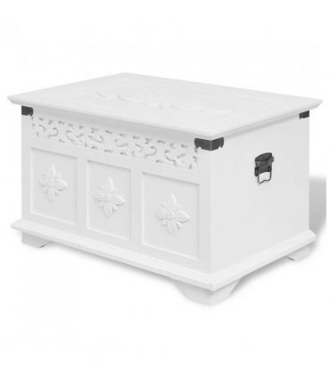 vidaXL Storage Chest | White | MDF and Solid Pine wood | Large and Small